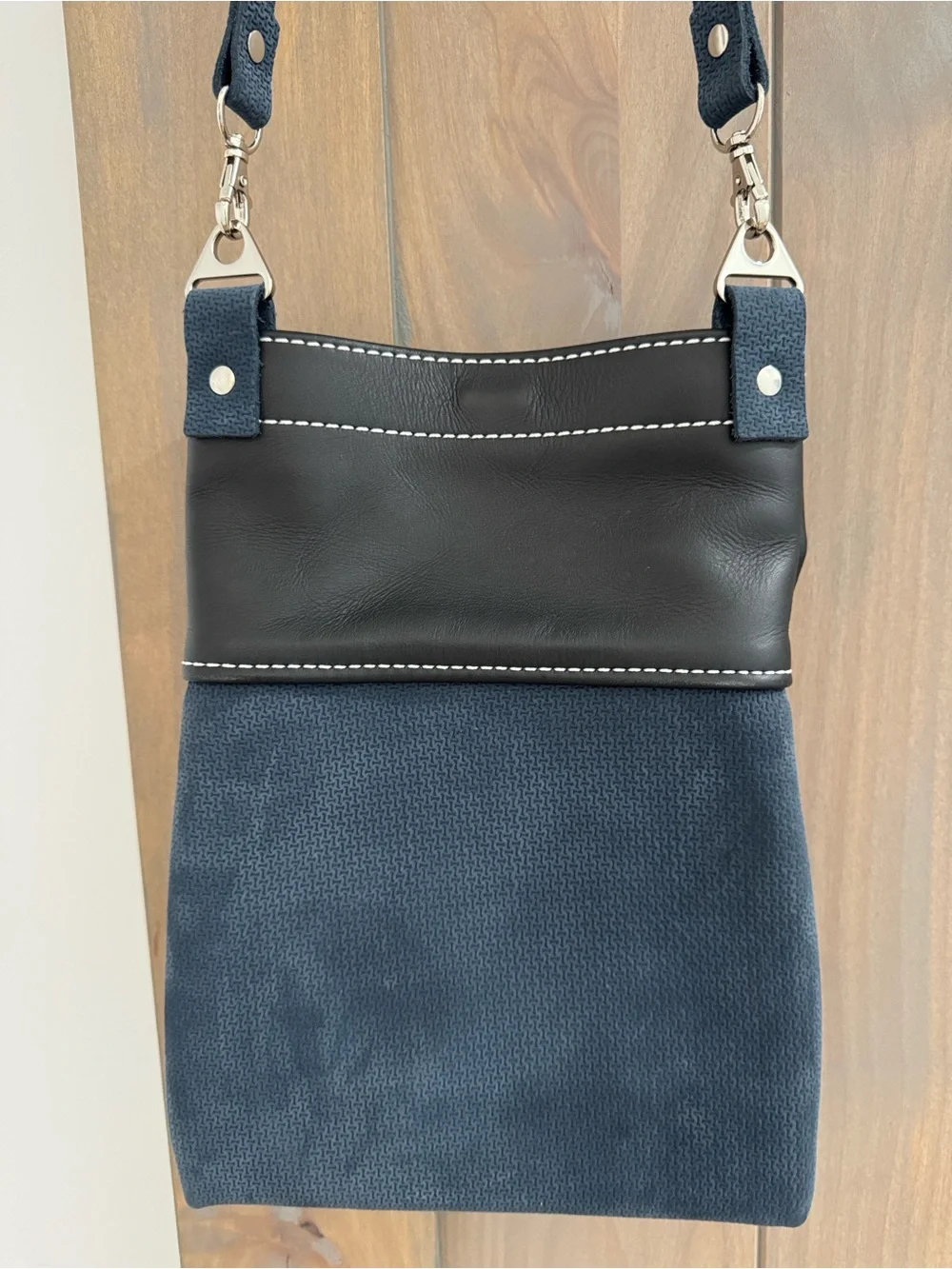 Navy and Black Messenger Crossbody
